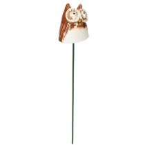 Artikel Keramik Eulenstecker 26 cm Braun 2er-Set für Pflanzen