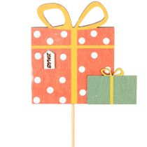 Artikel Pflanzenstecker Holz Geschenkpaket 31cm bunt 12 Stück