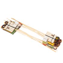 Artikel Pflanzenstecker Holz Geschenkpaket 31cm bunt 12 Stück