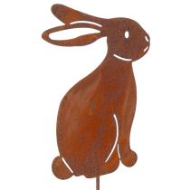 Artikel Gartenstecker Hase aus Metall mit Rostoptik 4er-Set 60 cm zur Osterdekoration