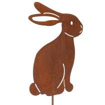 Artikel Osterhase Gartenstecker 80 cm aus Metall im Rost-Look, 4er-Set für Frühlings- und Osterdeko