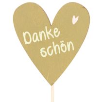 Artikel Dekostecker Herz Holz 31cm Danke-Schön Aufdruck 12 Stück