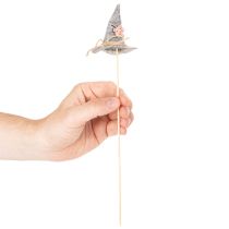 Artikel Dekostecker Hexenhut Filz 28cm Mehrfarbig 12 Stück
