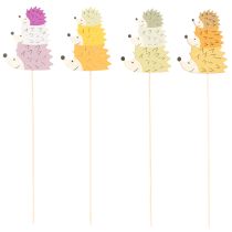 Artikel Deko-Stecker Holz Igel-Familie 34cm 12 Stück bunt für Innen und Außen