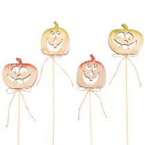 Artikel Dekostecker aus Holz Kürbis 31 cm 12 Stück Halloween Herbst