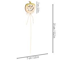 Artikel Dekostecker aus Holz Kürbis 31 cm 12 Stück Halloween Herbst