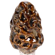 Artikel Künstlicher Morchel-Pilz Stecker Keramik 13cm Braun 2 Stück