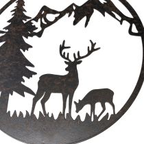Artikel Dekostecker Metall Hirsch Kiefer 100cm schwarz rostrot