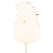 Artikel Dekostecker Weihnachtsmann Holz 31cm Rot Weiß Grau 12 Stück Innenbereich