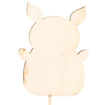 Artikel Dekostecker Holz Schweinchen 31cm 16-teilig mehrfarbig