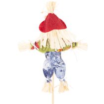 Artikel Blumenstecker Vogelscheuchen aus Holz und Stoff 37cm 6er-Set für Dekoration