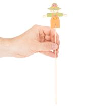 Artikel Holzstecker Vogelscheuchen 30cm bunt gemischt 12 Stück für Dekoration