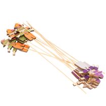 Artikel Holzstecker Vogelscheuchen 30cm bunt gemischt 12 Stück für Dekoration