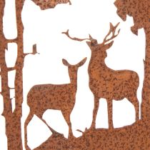 Artikel Gartenstecker Metall Rostoptik Rund Hirsch-Silhouette 53cm 2er-Set