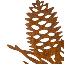 Artikel Zapfenstecker Metall 96cm Rostoptik Tannenzapfen-Motiv Außenbereich