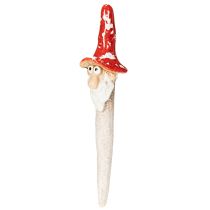 Artikel Keramik Gartenstecker Zwerge 17cm Rot mit Pilzhut 2er Set
