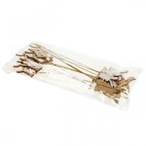 Artikel Blumenstecker Hase Dekostecker Holz Draht 5,5x0,5x7cm 12St