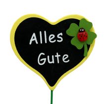 Artikel Stecker Herz mit Schrift "Alles Gute" 16St sort.