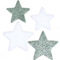 Artikel Streudeko Weihnachten Streusterne Grün Weiß Ø4/5cm 40 St