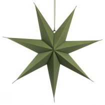 Artikel Stern Deko Weihnachtsstern Papier Jute Grün 60x15cm stimmungsvolle Deko