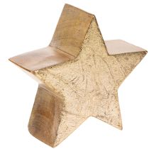 Artikel Deko-Sterne Holz Gold 10cm 3er-Set Tischaufsteller Innenbereich