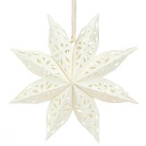 Artikel Stern-Schneeflocke Deko Hänger Papier Weiß Ø20cm 6 St - Weihnachtliche Fensterdeko