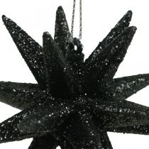 Artikel Weihnachtsdeko Sterne zum Aufhängen Schwarz Ø7,5cm 8 St