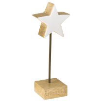 Artikel Sterne aus Holz Weiß Holzsterne Mangoholz Deko 23cm 2 St zum Hinstellen kaufen