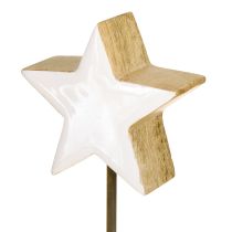 Artikel Sterne aus Holz Weiß Holzsterne Mangoholz Deko 23cm 2 St zum Hinstellen kaufen