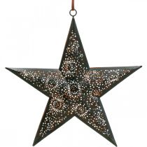 Weihnachtsanhänger Stern Metallstern Schwarz H25,5cm