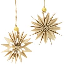 Artikel Papiersterne mit Jutekordel für festliche Dekoration