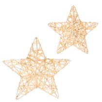 Artikel Deko Stern Set Draht Gold 10cm und 7cm 12 Stück