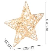 Artikel Deko Stern Set Draht Gold 10cm und 7cm 12 Stück