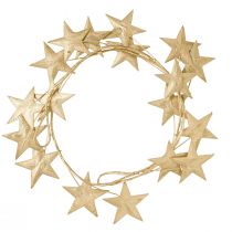 Artikel Weihnachtsgirlande Goldene Sterne Metall 180cm - festlicher Glanz für Dekoration