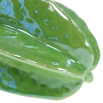 Artikel Sternfrucht Karambola Keramik Deko 10cm Grün 3er-Set
