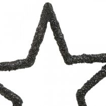 Artikel Streudeko Weihnachten Sterne Schwarz Glitter Ø4cm 120 St
