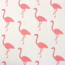 Dekostoff Flamingo Weiß-Pink 30cm x 3m