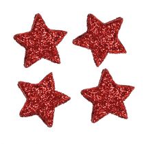Artikel Streudeko Sterne Rot 2,5cm Glimmer 96 St