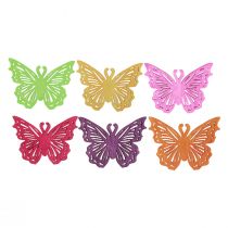 Feder-Schmetterling a. Clip 10 cm sort. · 270322000723