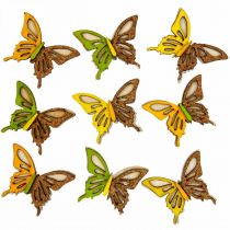 Artikel Streudeko Schmetterlinge Holz Grün/Gelb/Orange 3×4cm 24St