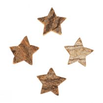 Streudeko Weihnachten Sterne Holzsterne mit Rinde Ø5cm 12St