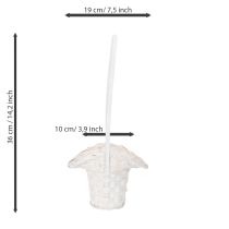 Artikel Hochzeitskorb aus Spaltweide Weiß 36cm 3er-Set für Blumen und Deko