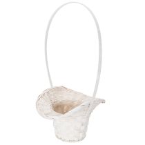 Artikel Hochzeitskorb aus Spaltweide Weiß 36cm 3er-Set für Blumen und Deko