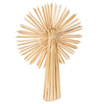 Artikel Set aus 35 Strohsternen und Figuren für Christbaumschmuck, naturfarbene Dekoration