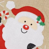 Artikel Weihnachtsstrümpfe aus Stoff mit Motiven, 50 cm, Rot und Beige, 3er-Set
