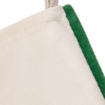 Artikel Stoff-Weihnachtssocke 50 cm mit Dackel-Motiv in Grün und Weiß für Innenbereich