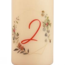 Artikel Adventskranz Kerzen Set 1-4 Creme Weihnachtsmotiv RAL-Qualität Made in Germany 130/70mm 4St