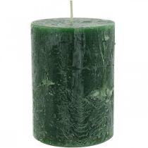 Artikel Durchgefärbte Kerzen Grün Rustic Safe Candle 80×110mm 4St