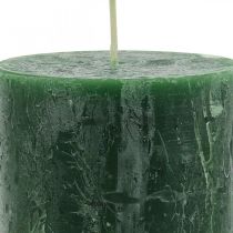 Artikel Durchgefärbte Kerzen Grün Rustic Safe Candle 80×110mm 4 St