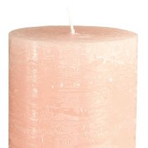 Artikel Hellrosa Stumpenkerzen Rosa, durchgefärbt, 85×200mm, Lange Brenndauer, 2er Set, Hochwertige Tischdeko für Feierlichkeiten